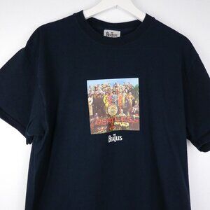 The Beatles T Shirt Mens Large Blue Graphic Sargent Pepper Album Cover Official